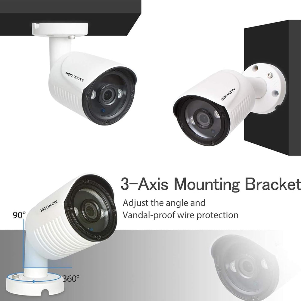 5MP Security Camera 4-in-1 CCTV Bullet Wired Cam,AHD/TVI/CVI/CVBS