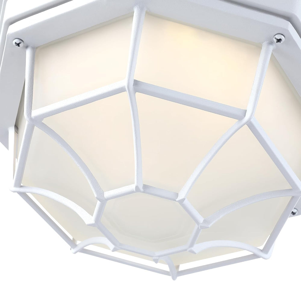 10.5” White LED Close to Ceiling Light for Basement Garage Light Octagonal Wh...