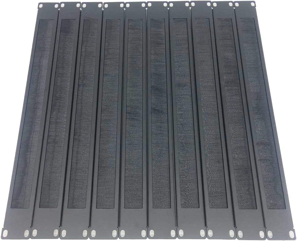QiaoYoubang 10 Pack 1U Horizontal Rack Mount Cable Management Panel