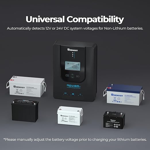 Renogy Rover 30A 12V/24V Auto DC Input MPPT Solar Charge Controller Parameter