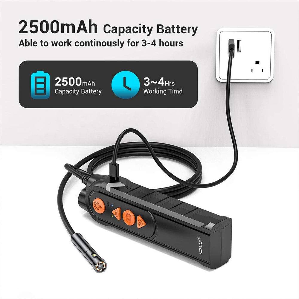 Dual Lens Endoscope with Light, 5.0mm Slim Snake Inspection Camera