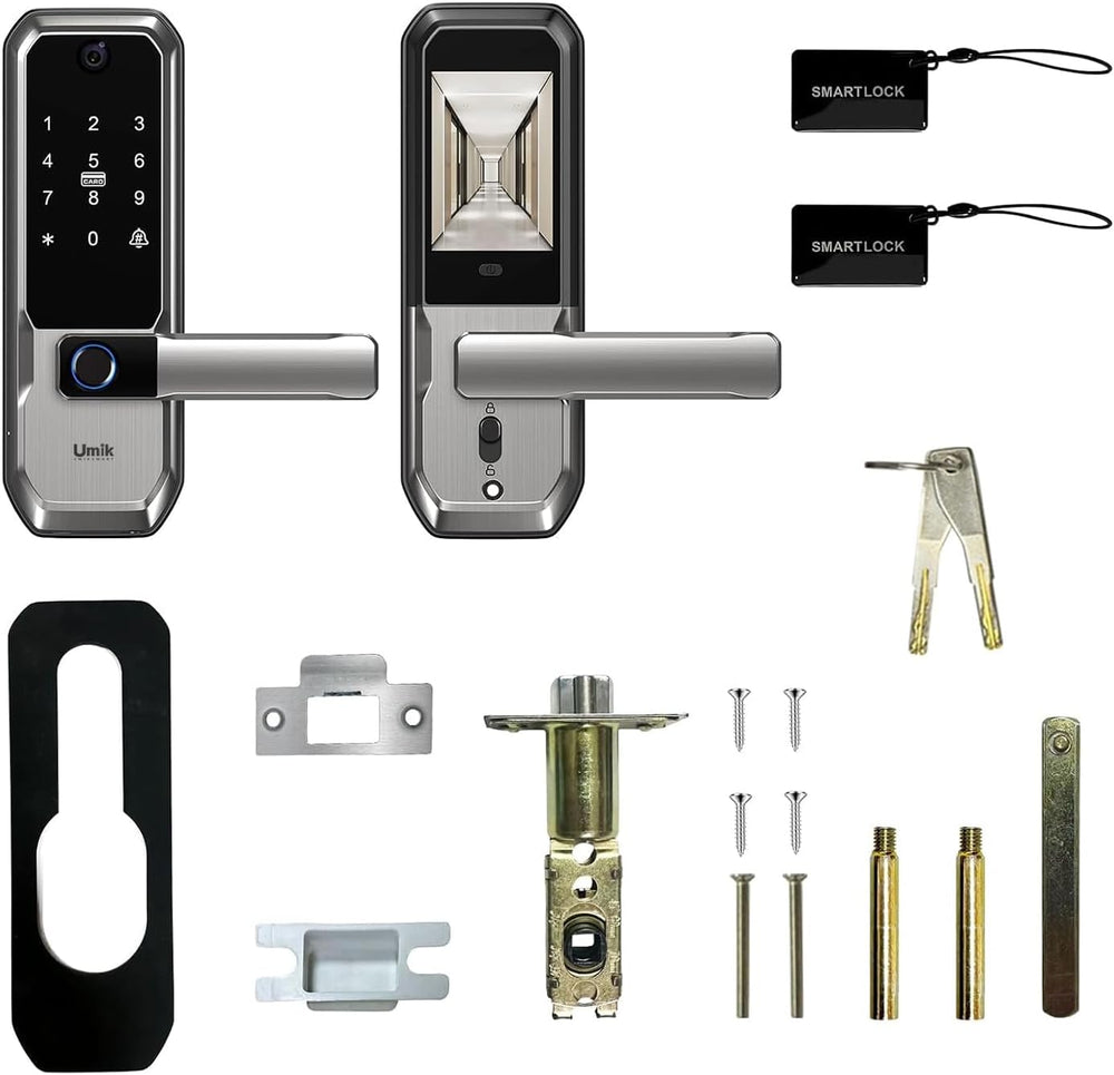 UMIKSMART WiFi Smart Door Lock with Camera, Fingerprint Keypad, App Control