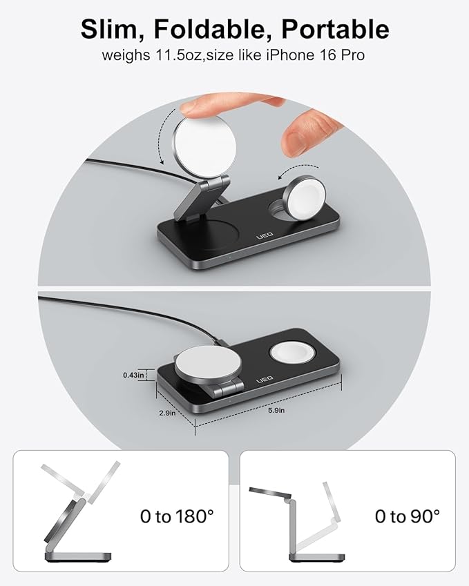 UEQ Foldable 3 in 1 Wireless Charging Station