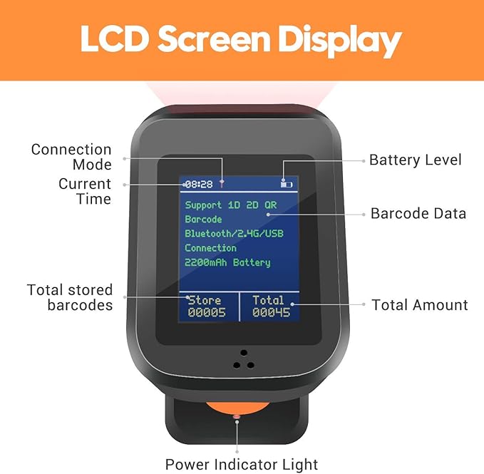 Symcode 2D QR Bluetooth Barcode Scanner
