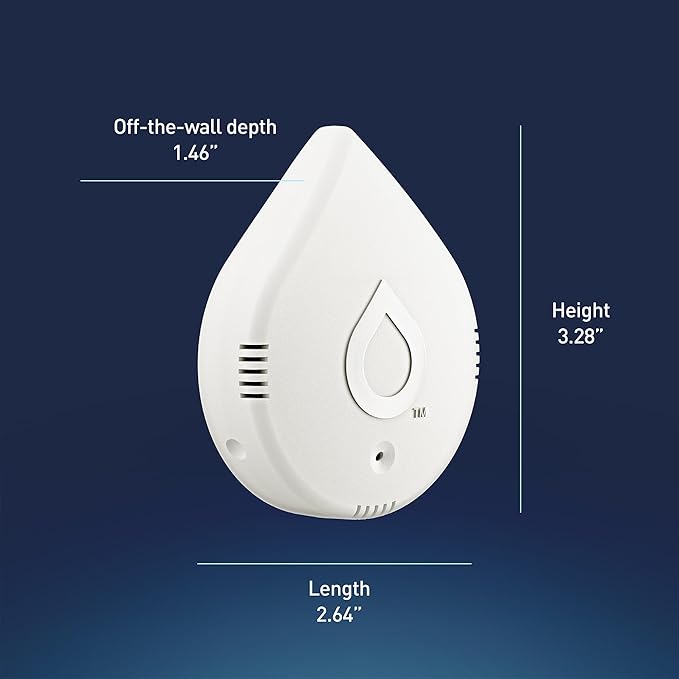 Moen White Flo Smart Water Leak Detector, Water Sensor Alarm (3 pcs)