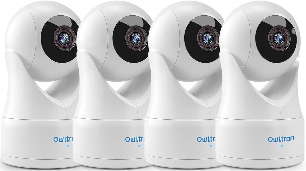 owltron 4pcs Indoor Pan/Tilt Security Camera 2K, Smart Cam