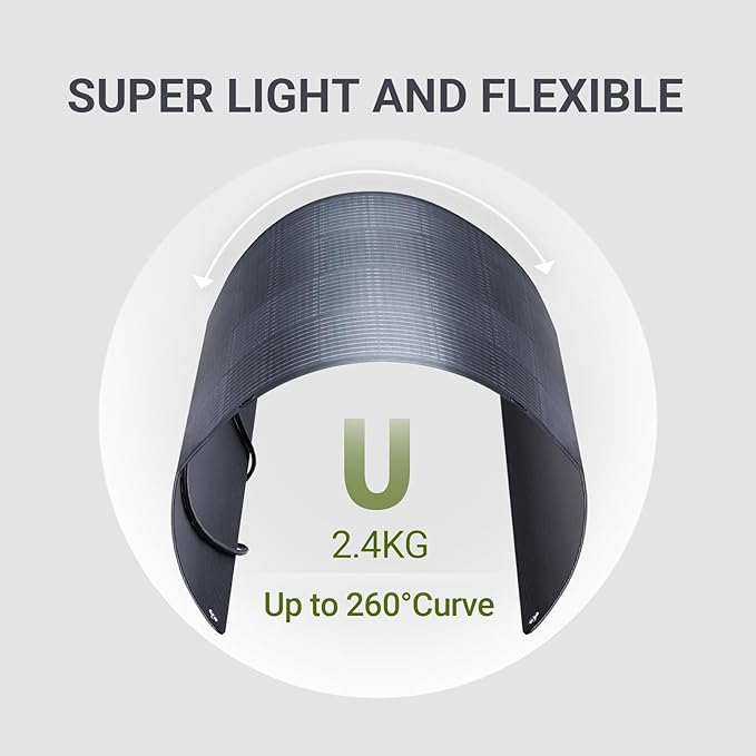 ALLPOWERS SF100 100W Flexible Solar Panel, Ultra-Thin 3mm Bendable