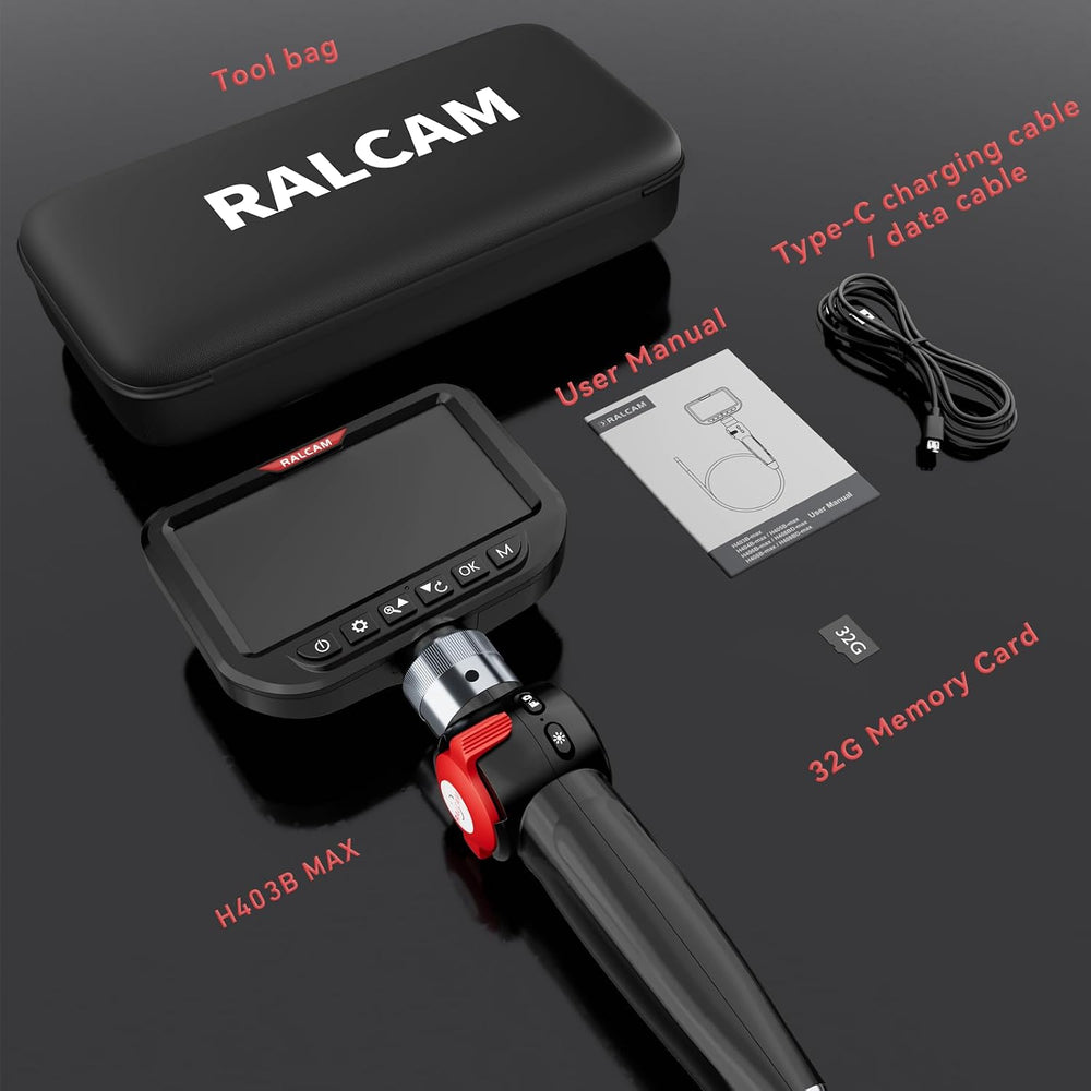 Ralcam Articulating Borescope for Mechanic Automotive HVAC Wall Inspection