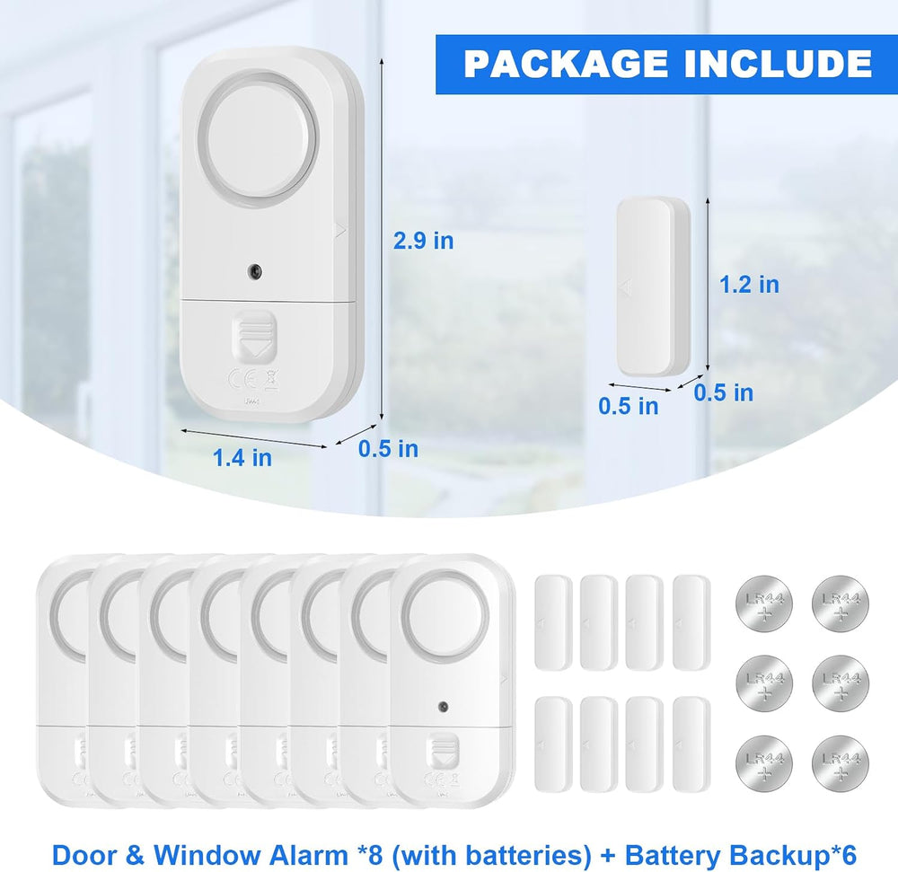 ANKOSHUN Door Window Alarm Sensors (8 Pack)