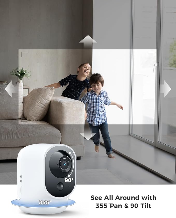 COCOCAM 2K Indoor Pan/Tilt Security Camera