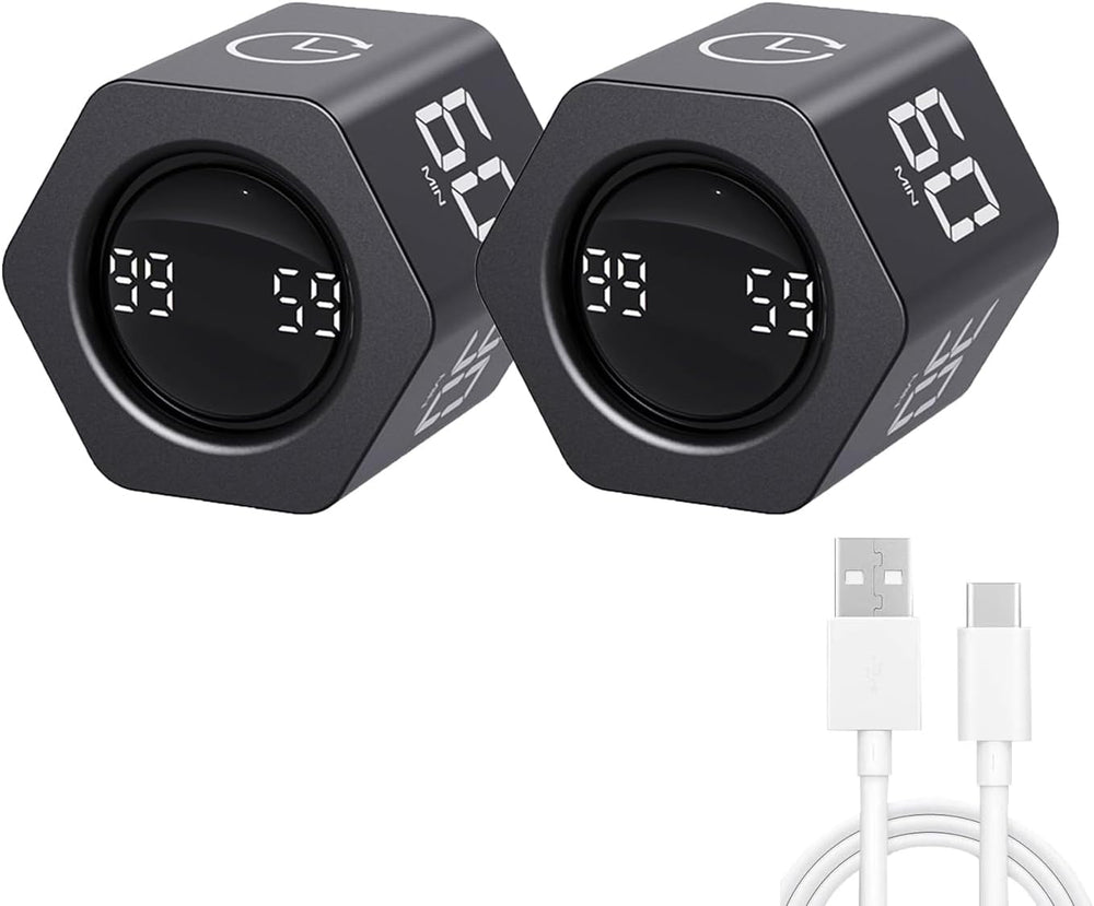 Productivity Timer Flip Gravity Sensor Cube Timer Countdown & Countup, Mu...