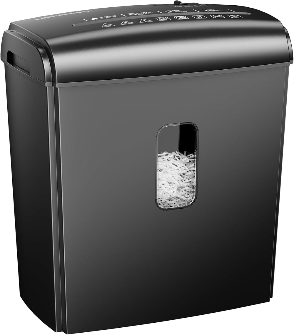 Locksworth 8-Sheet Micro Cut Paper Shredder P-4 High Security