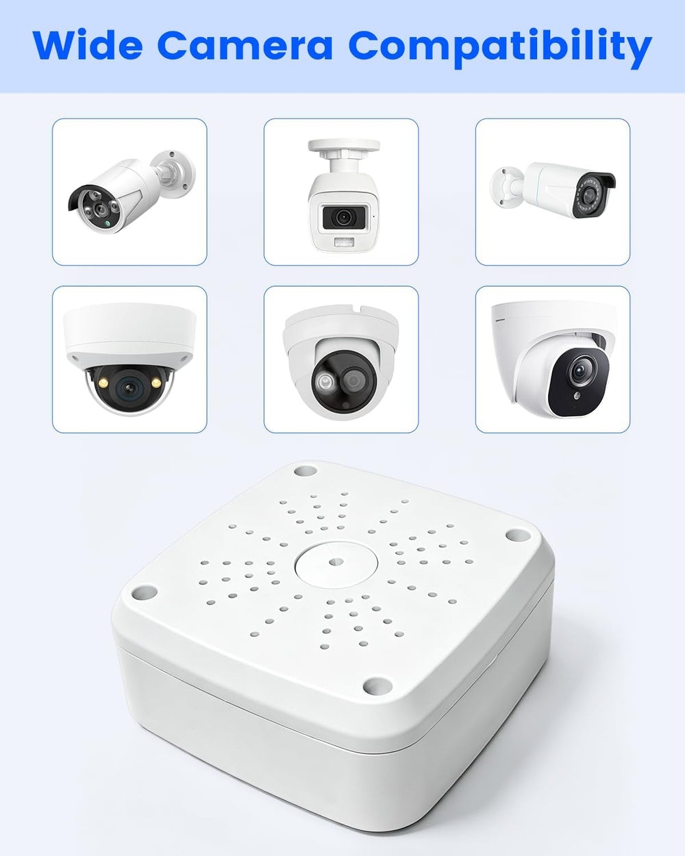Universal Security Camera Junction Box, CCTV Hide Cable Concealment Box