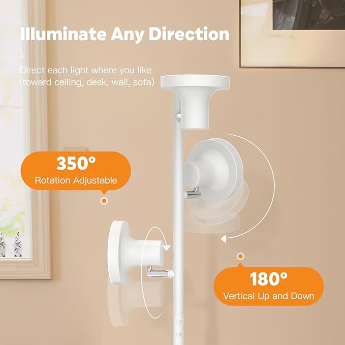 SIBRILLE 36W LED Tree Floor Lamp, Modern Dimmable Standing Lamp