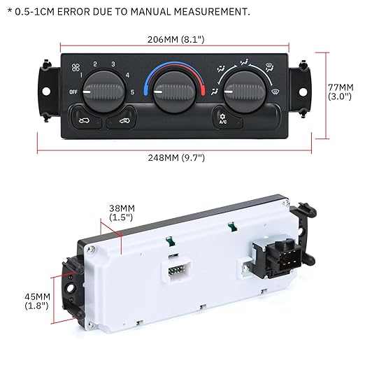 Front Climate Control Module Panel