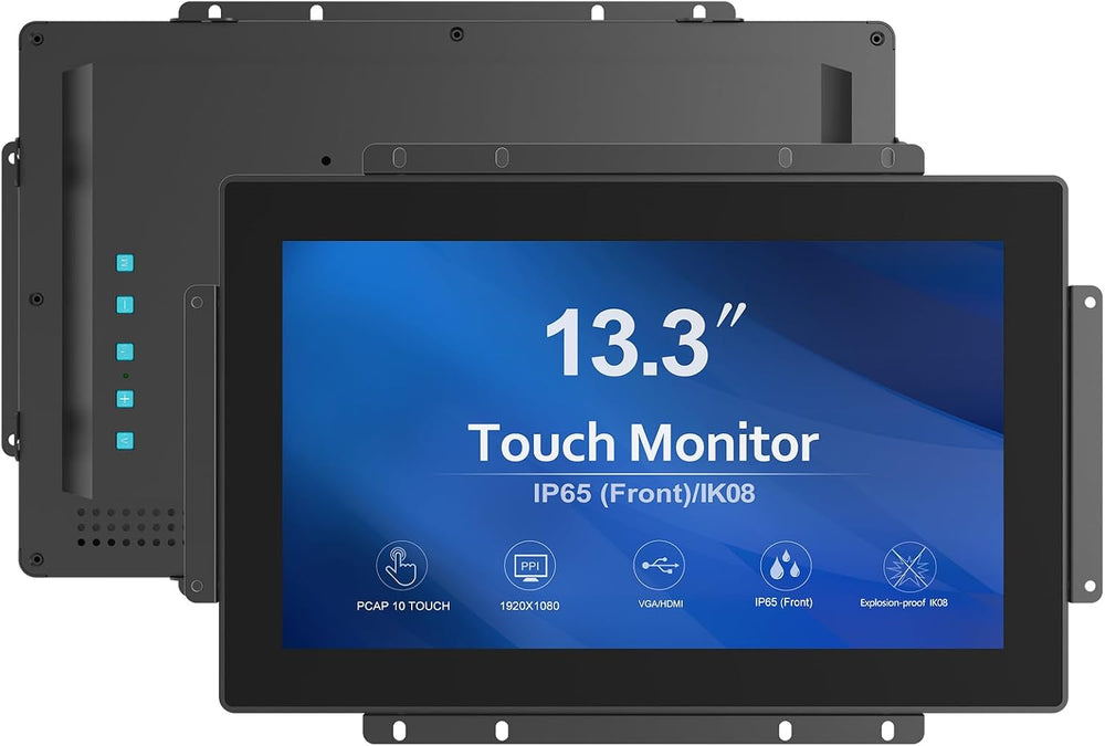 13.3 Inch 1000 Nits High Brightness 10 Points Open Frame Touch Display