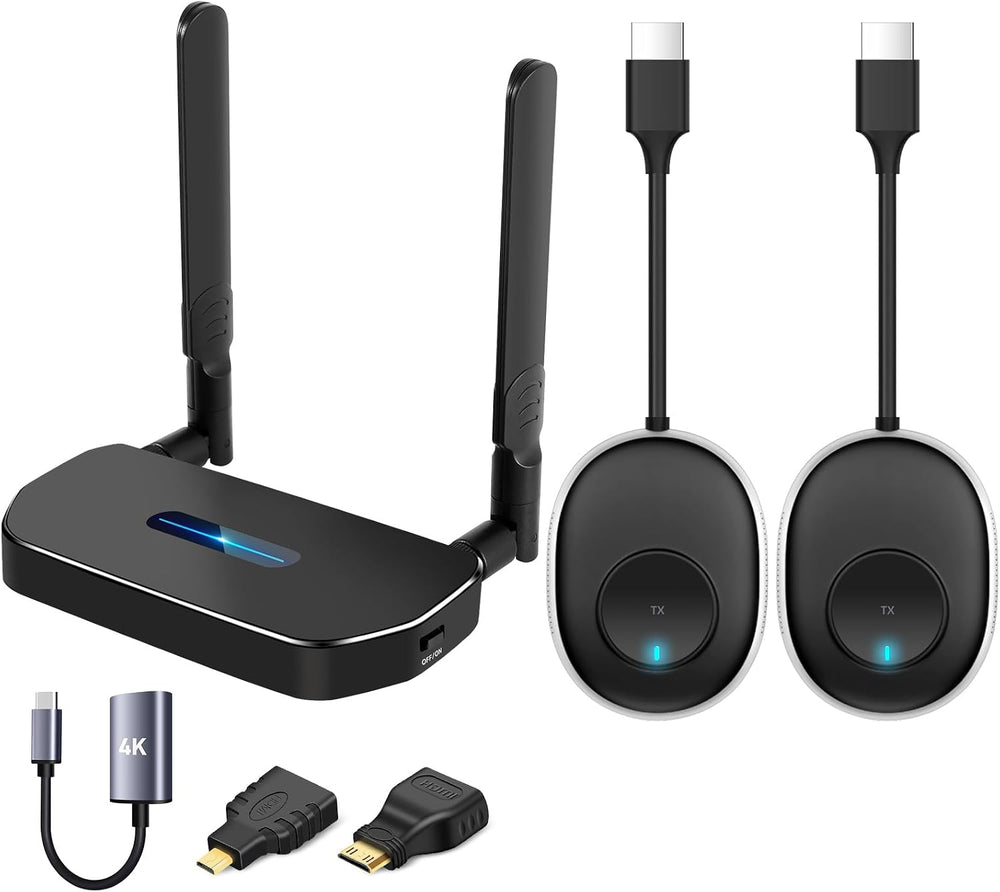 Wireless Hdmi Transmitter and Receiver 4k Kit.One Receiver and Two Transmitter