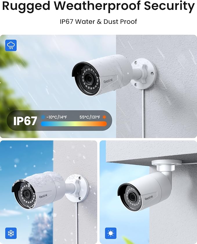 REOLINK 8CH 5MP Home Security Camera System, 4K/8MP 8CH NVR