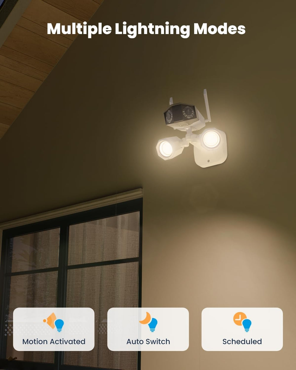 REOLINK 4K 8MP Floodlight Security Camera Outdoor 180° Dual-Lens Camera