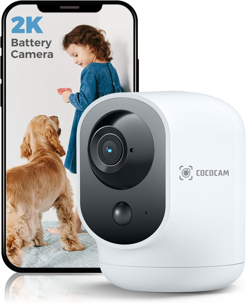 COCOCAM 2K Indoor Pan/Tilt Security Camera