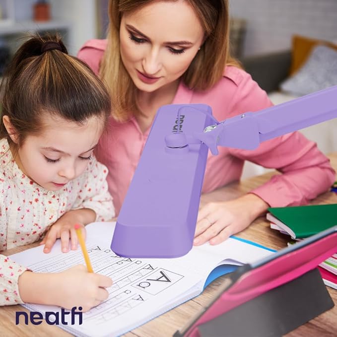 Neatfi XL 2, 500 Lumens LED Task Lamp, 22 Inches Wide, Eye-Caring, Desk Light
