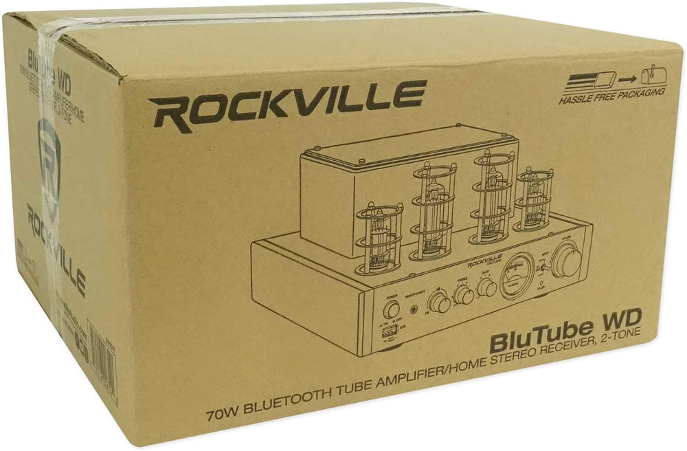 Rockville BluTube WD 70W Tube Amplifier/Home Stereo Receiver,