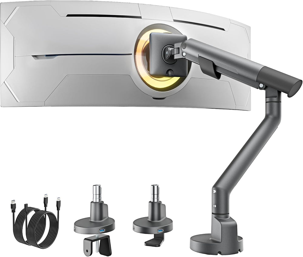 monTEK Single Monitor Arm with USB