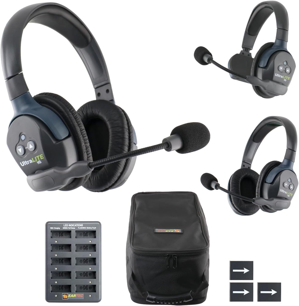 EARTEC UL321 Ultralite-HD 3-Person Full Duplex Wireless Intercom Headset