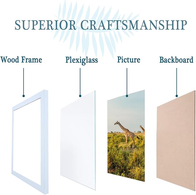 TKYGU 13x17 Picture frame Set of 3, wooden frame white