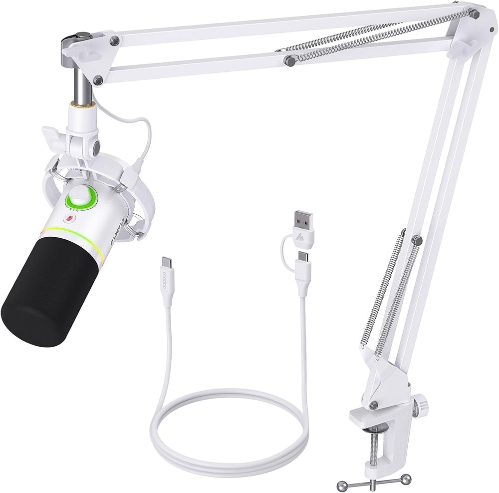 MAONO XLR/USB Dynamic Microphone Kit, RGB Podcast Mic