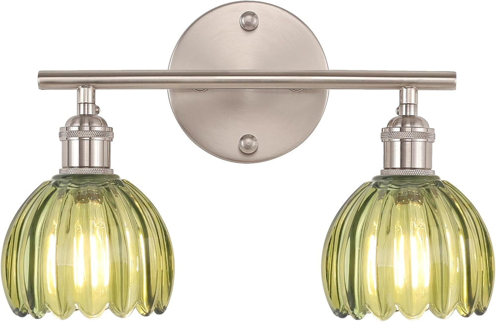 Shenmoyl Bathroom Light Fixtures, 2-Light Vanity Wall Light Over Mirror