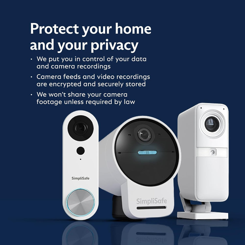 SimpliSafe 9 Piece Wireless Home Security System w/HD Camera - Optional 24/7 ...