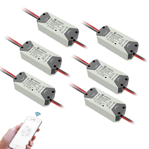 eMylo Smart WiFi Light Switch Wireless Relay Switch Module Remote Control Hom...