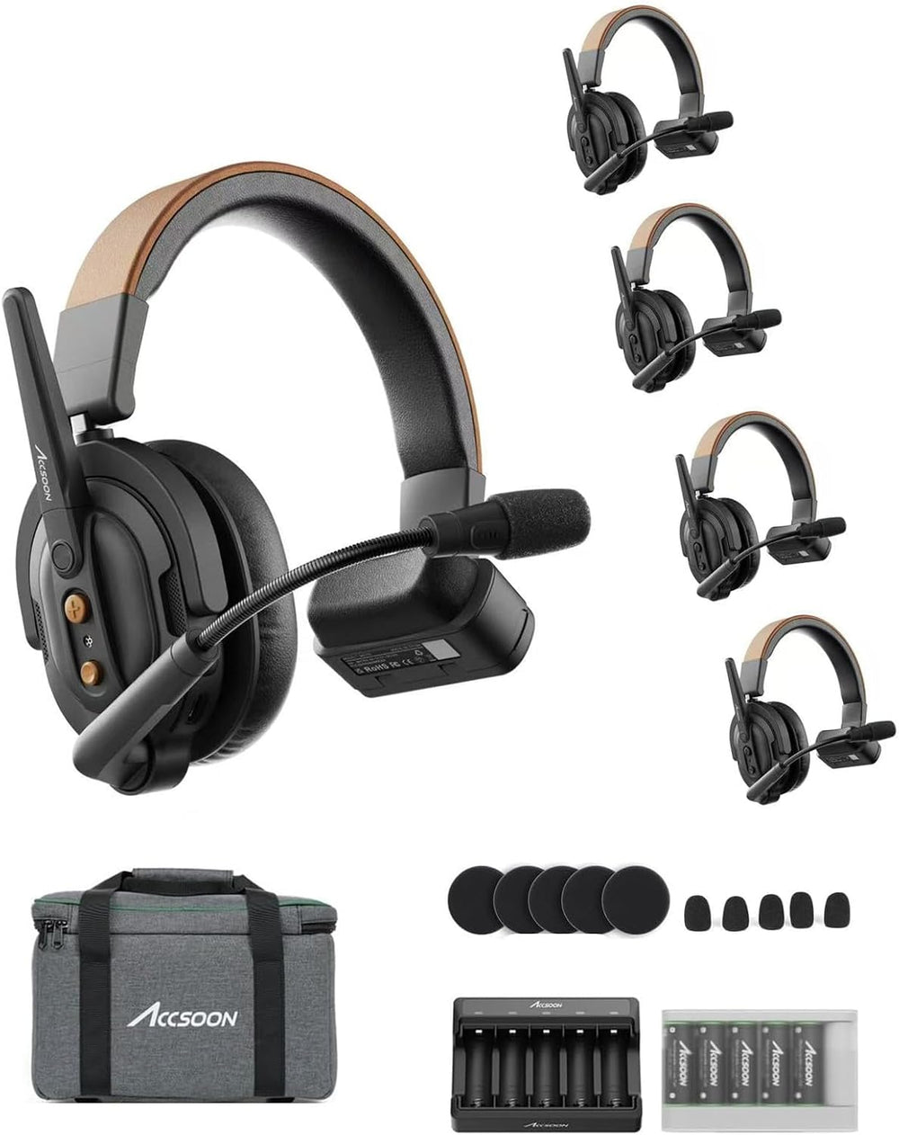 Accsoon Como SE Wireless Headset Intercom System 5-Person Full Duplex 1312ft