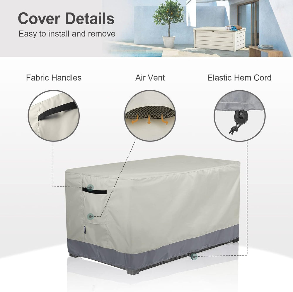Patio Deck Box Cover Waterproof, 62L x 30W x 26 inch