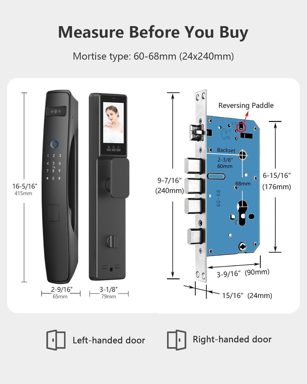 3D Face Recognition Smart Lock with Dual Cameras & Doorbell