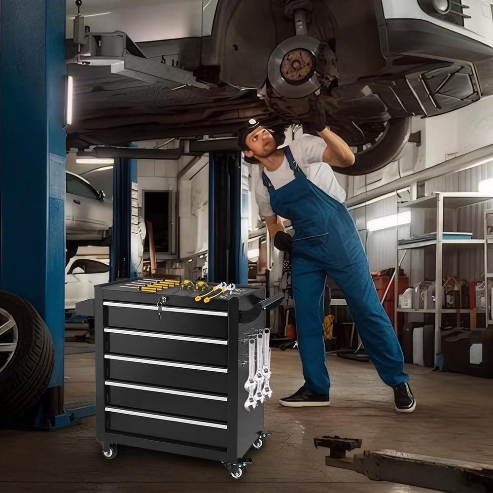 Rolling Tool Chest with Wheels, 5 Drawers Metal Tool Box(Assembly Required)