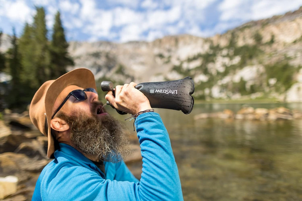 LifeStraw Peak Series Water Filter - 1L, Dark Mountain Gray, Protects Against...