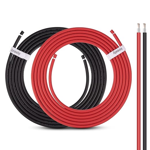 10 Gauge Wire - iGreely Solar Panel Wire 30Ft Black & 30Ft Red 10AWG Tinned