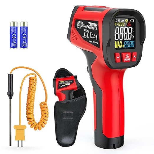 Infrared Thermometer Temperature Gun, TEMIRUP Digital IR Laser Thermometer