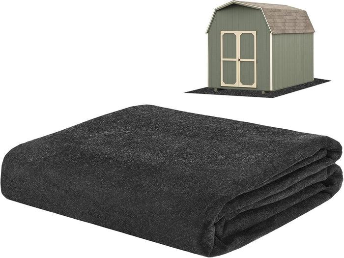 M METERXITY 3 mm Thickened Outdoor Storage Shed Mat, 6x8 ft Waterproof Shed Flooring Mat for Patio Furniture Floor Protecting from Wear/Liquid/Dust/Oil, Non-Slip Felt Rubber Rug Pad [Grey]