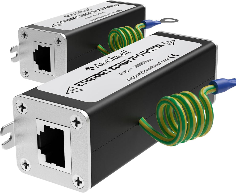 Awishwell Ethernet Surge Protector Gigabit, 5 Pack 20KA PoE++ Network Protect...