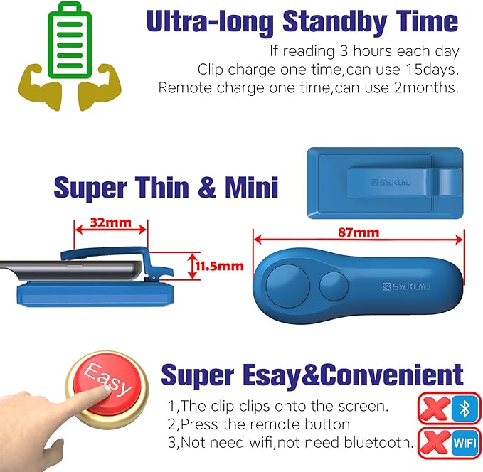 SK SYUKUYU RF Remote Control Page Turner