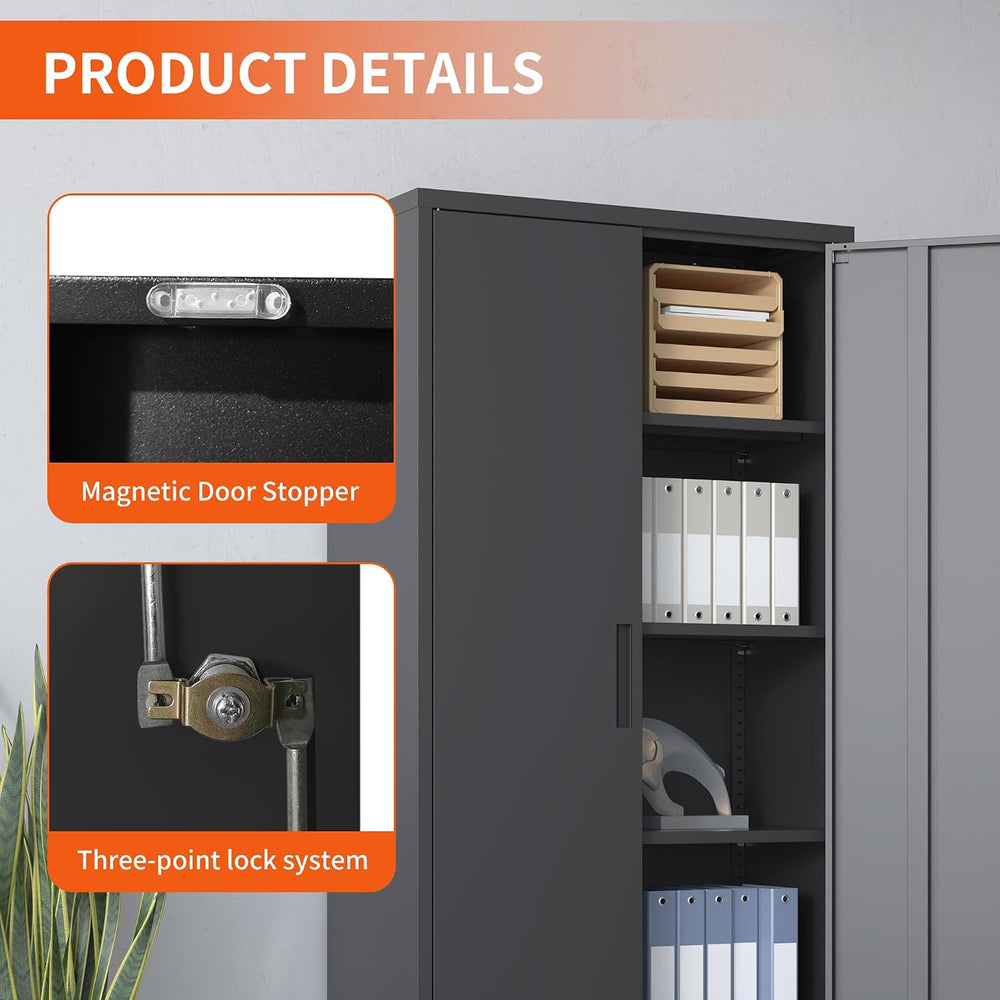 Metal Storage Cabinet for Garage, Tool Cabinet, Utility Cabinet