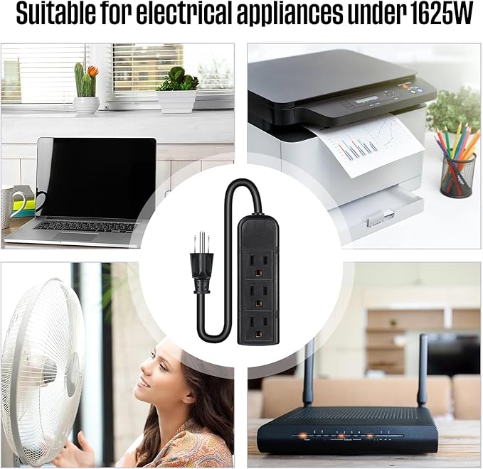 Copkim 20 Pack 3 Outlet Power Strip Extension Cord