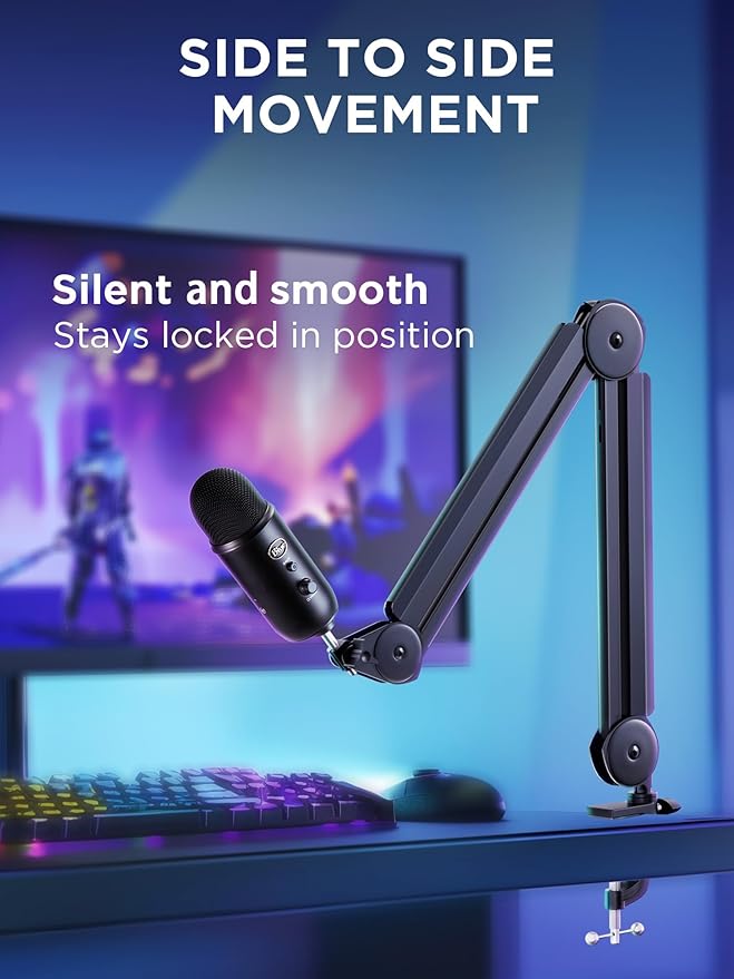 InnoGear Mic Boom Arm Microphone Stand Cable Management