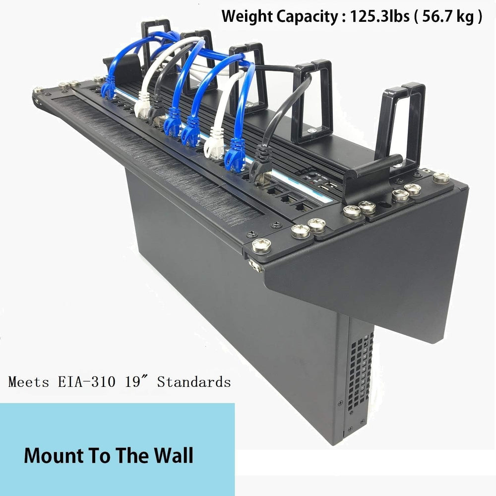6U Vertical Wall Mount Rack-Heavy Duty 125 Capacity