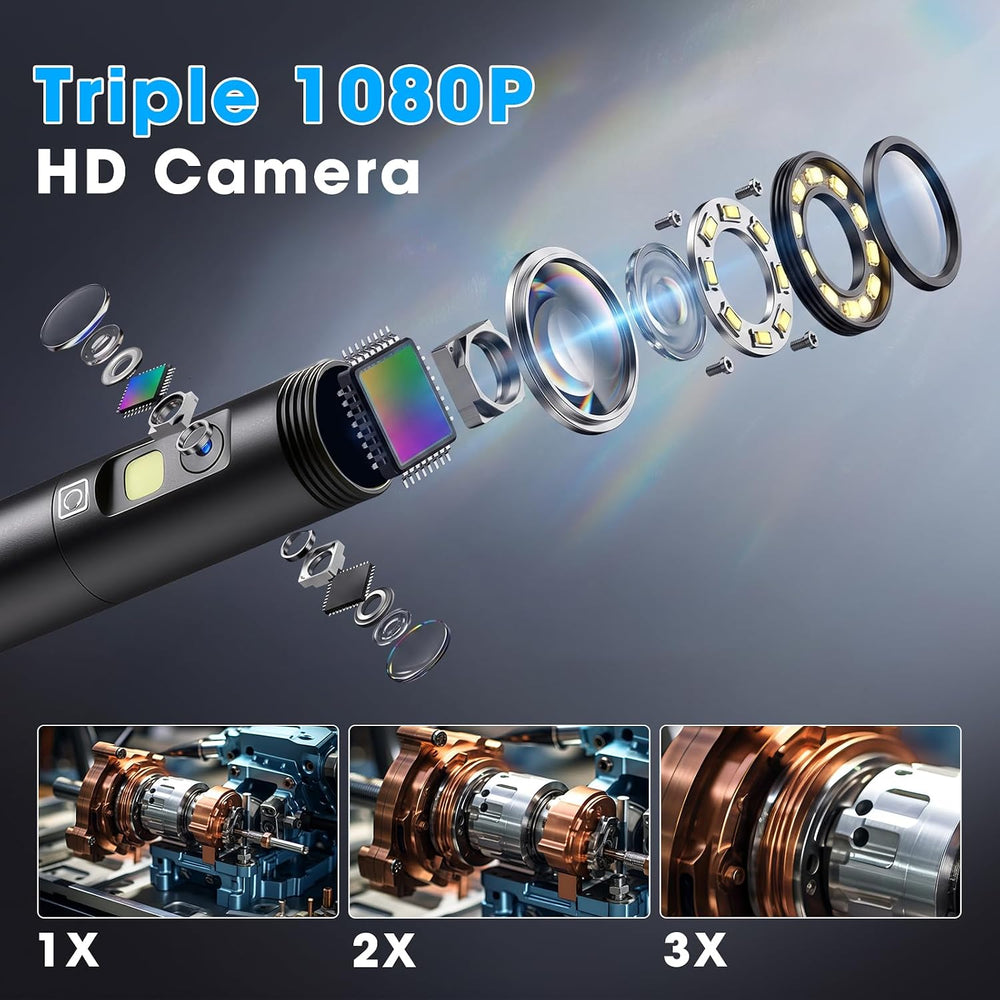 Endoscope Camera with Light for Automotive Wall Sewer Drain Inspection