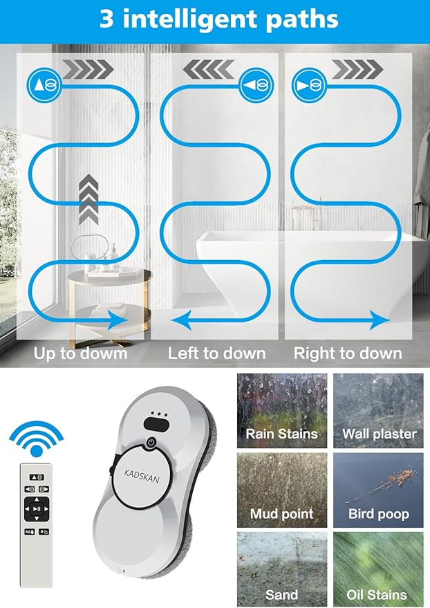 KADSKAN Window Cleaning Robot, Automatic Window Cleaner