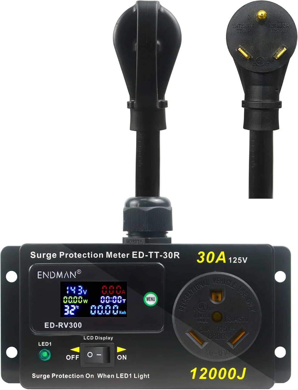 ENDMAN RV 30 Amp Surge Protector